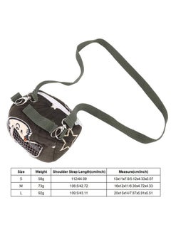 Zerodis Pet Hamster Carrier, Blackish Green Flannelette Hamster Squirrel Travel Bags Portable Breathable Small Animal Carrier Outgoing Sleeping Bag for Squirrel Hedgehog Guinea Pig(S)  - Image 3