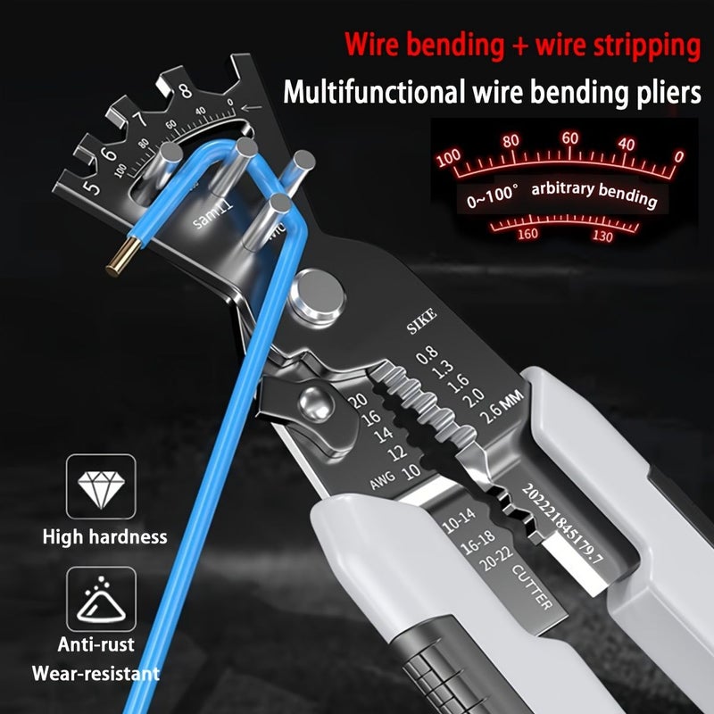 1pc Multi Functional Wire Stripping Cutter Pliers 0 100 Degree Bending - Image 1