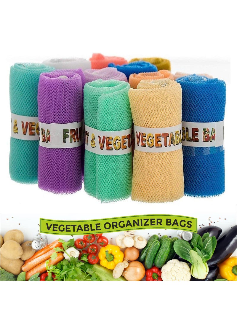 Sio SIO Eco Friendly Produce Fridge Storage Bags Reusable Mesh Net Vegetable Storage Bags for Fridge Vegetable Fruit Bag for Grocery Shopping Washable Reusable ziplock bags 6  - Image 3