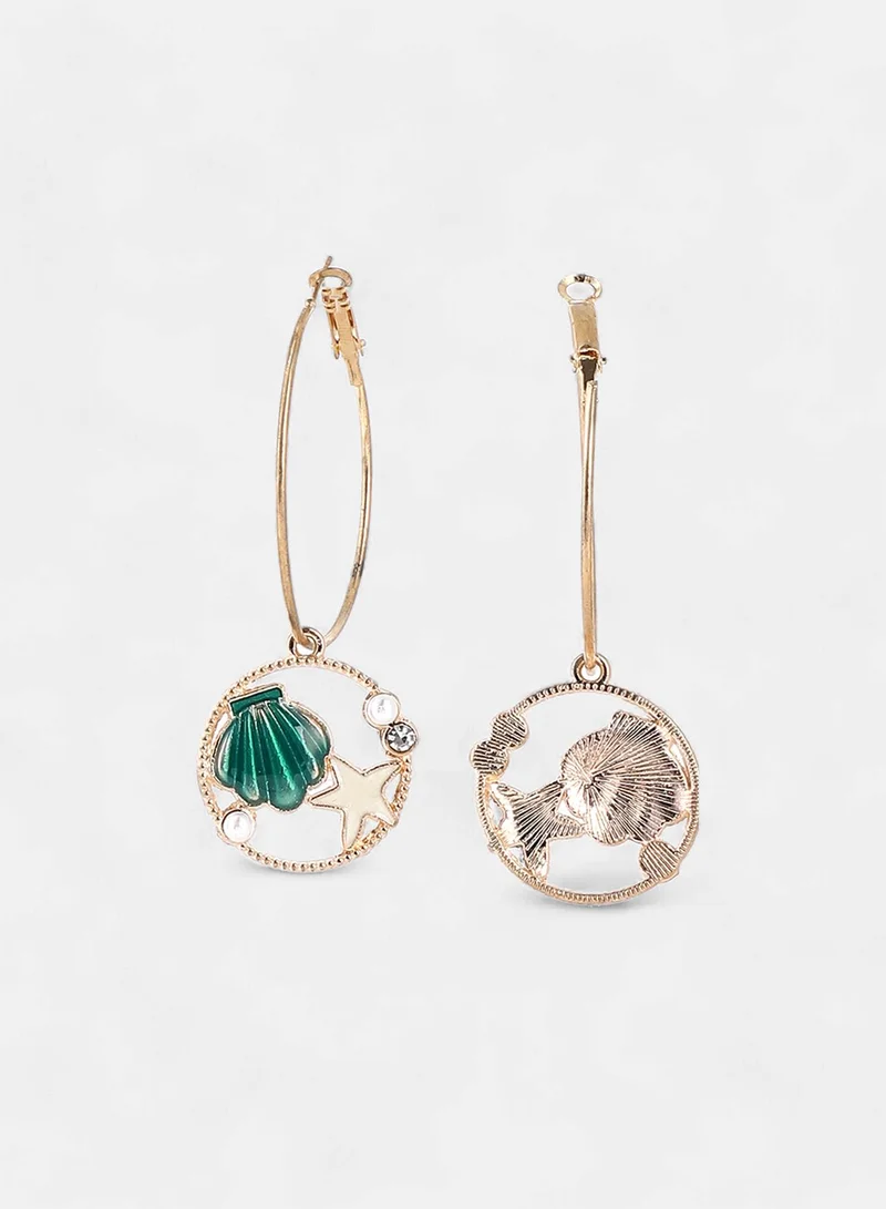 سوهي Under-The-Sea Pearls Beaded Contemporary Artificial Hoop Earring Jewellery