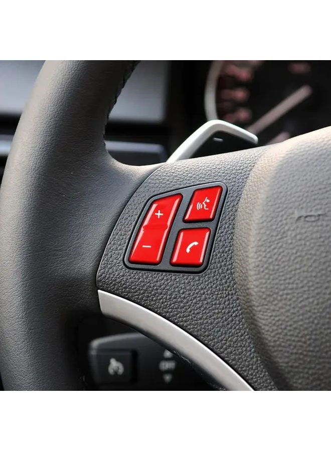 Red ABS Steering Wheel Button For BMW 1 Series E90 E93 M3 2007 2013 - Image 2