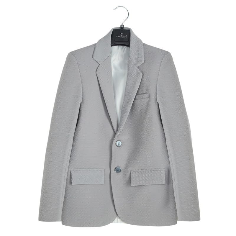 CHARCHIT Boys Regular Fit Plain Blazer and T-Shirt - Image 3
