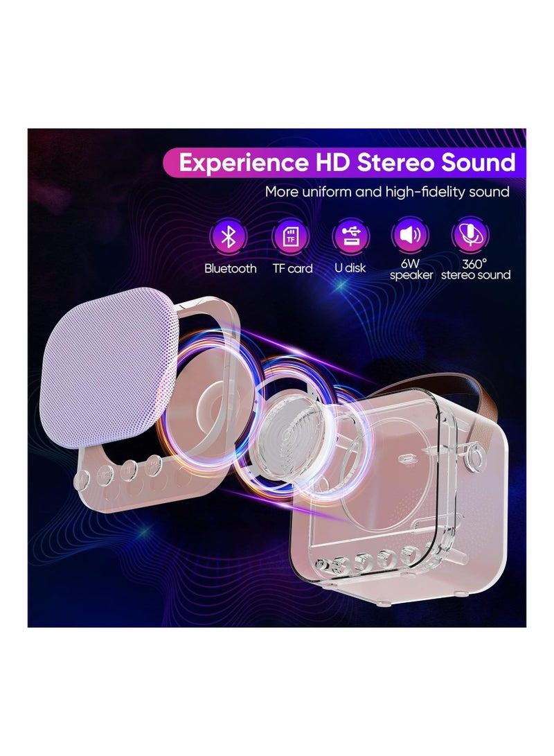 Karaoke Machine with Wireless Microphone Portable Mini Bluetooth Karaoke Speaker for Adults & Kids Home Party & Outdoor Singing - Image 4