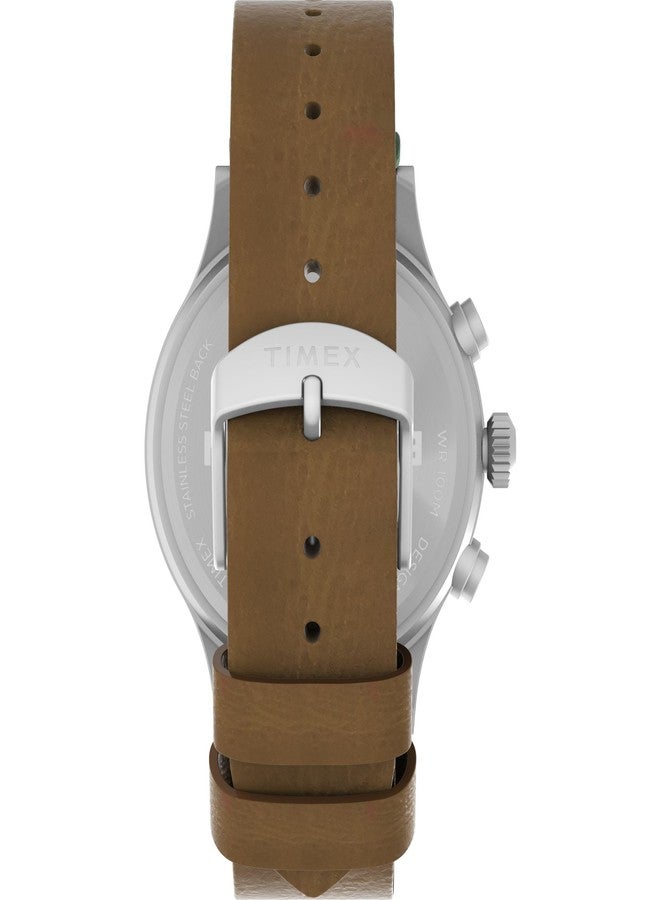Timex Men's Analog Quartz Watch with Leather Strap TW2Y29900VQ, Brown, strap - Image 4