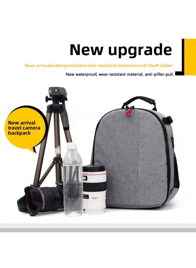 IELTS Qi Shoulder Camera Bag Photography Bag SLR Camera Bag Digital Camera Bag Backpack With Fixed LOGO-Color:1405 Gray  - Image 1