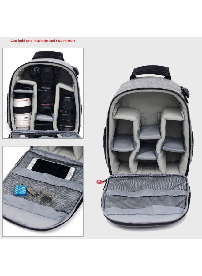 IELTS Qi Shoulder Camera Bag Photography Bag SLR Camera Bag Digital Camera Bag Backpack With Fixed LOGO-Color:1405 Gray  - Image 3