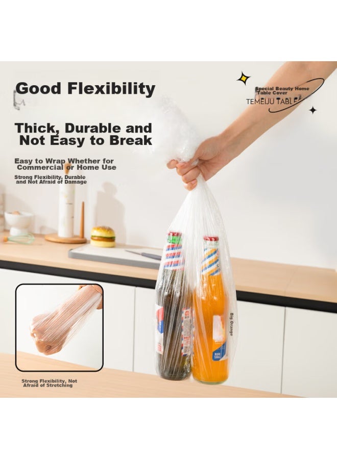 Temeiju Disposable Tablecloth With Elastic Edge, Thick Waterproof And Oil-proof Film For Round And Rectangular Tables, Picnic Mat, 1.6m*20 Sheets - Image 2
