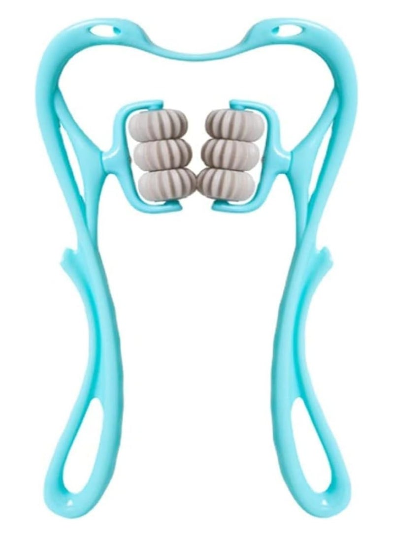 6 Wheels Cervical Neck Spine Massager for Muscle and Deep Tissue Pain Relief for Legs, Waist, Neck, Shoulder - Image 1