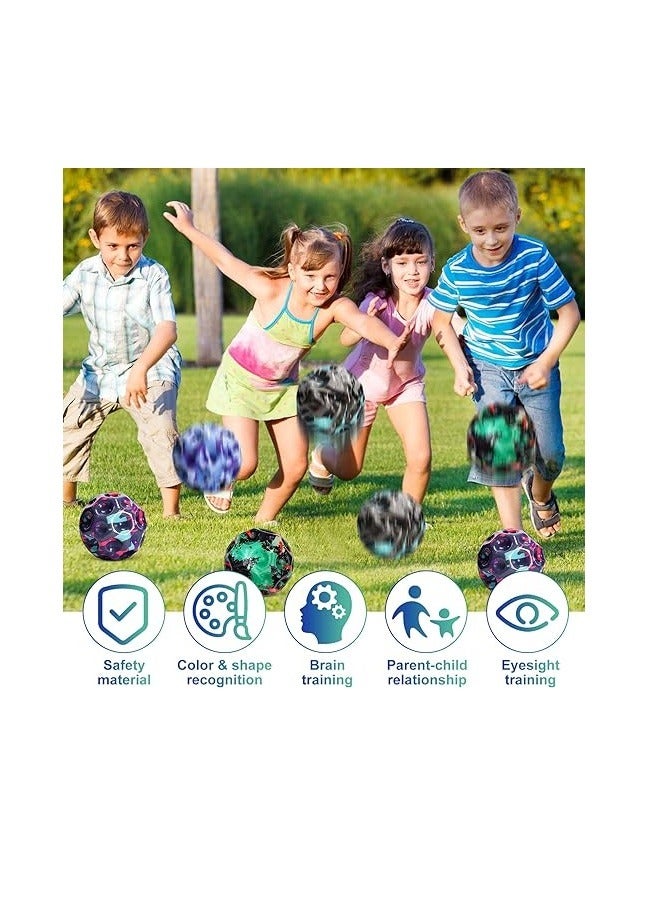 ENAIAH Pack of 4 Astro Jump Ball Bounce Ball High Jumping Rubber Ball Ball that Comes Back Moonball A Popping Sound Make Bounce Hole Ball Moon Ball Lava Ball for Children Outdoor  - Image 5