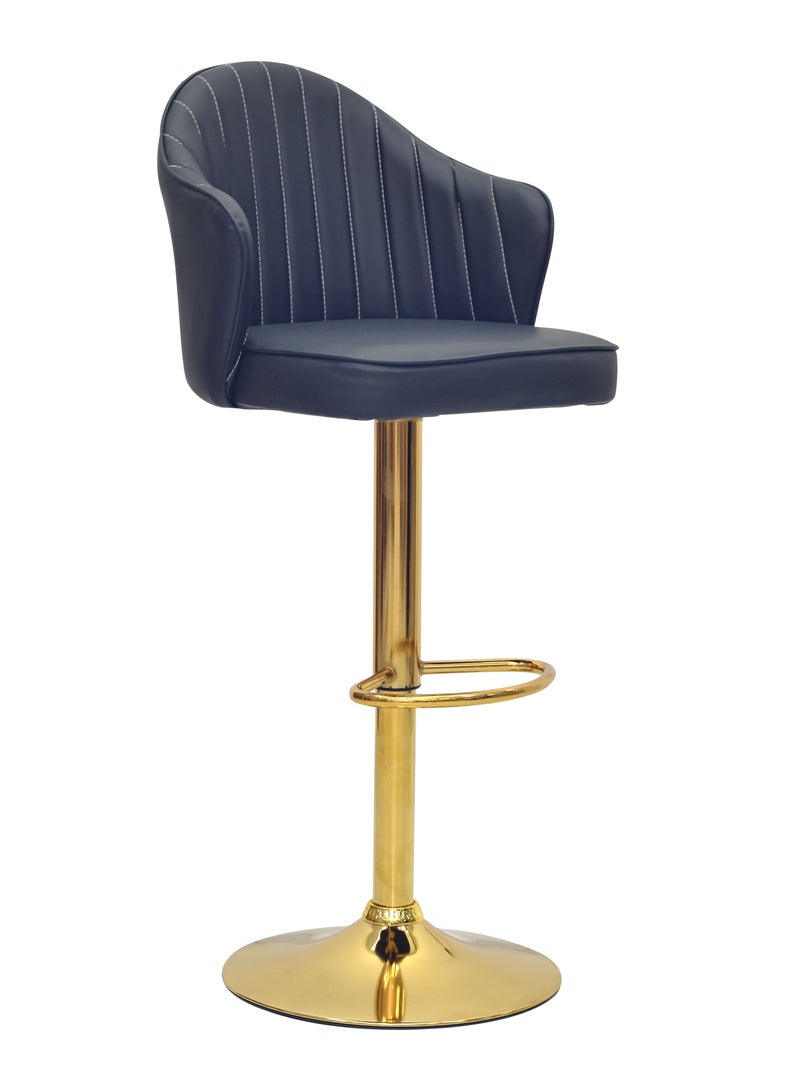 Multi Home Furniture Comfortable bar stool MH-355 with Faux Leather and Metal Base Adjustable Bar Chair For kitchen & Bar Counter or cafes, 360 Degree Rotating Seat Black  - Image 2