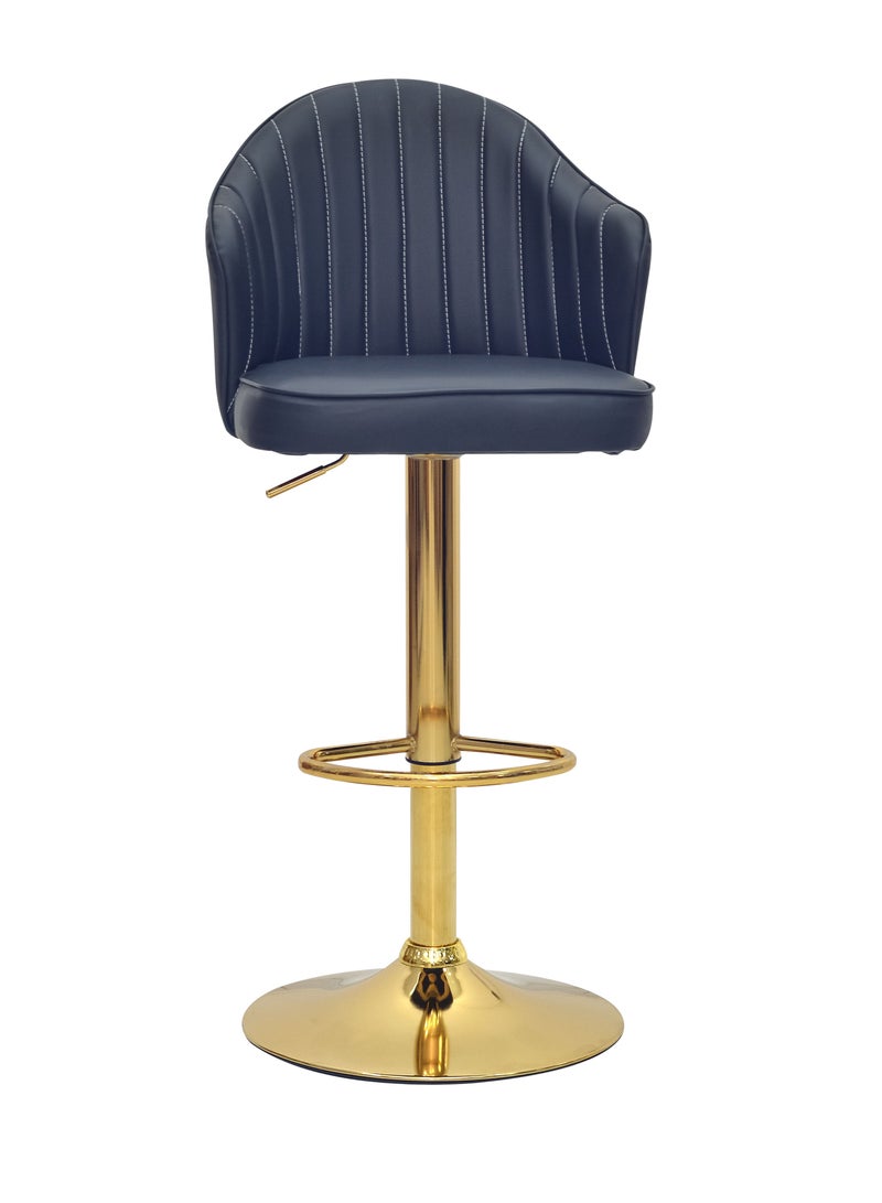 Multi Home Furniture Comfortable bar stool MH-355 with Faux Leather and Metal Base Adjustable Bar Chair For kitchen & Bar Counter or cafes, 360 Degree Rotating Seat Black  - Image 1