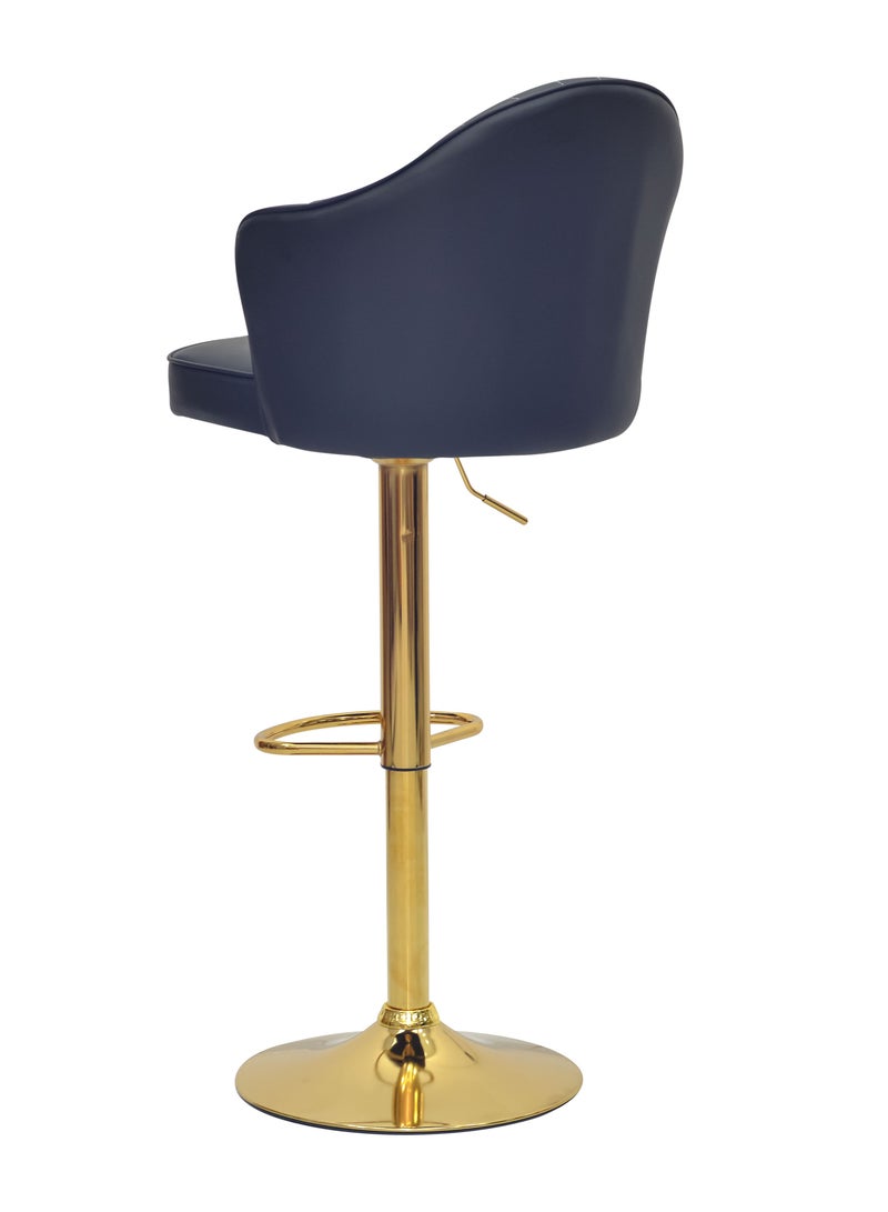 Multi Home Furniture Comfortable bar stool MH-355 with Faux Leather and Metal Base Adjustable Bar Chair For kitchen & Bar Counter or cafes, 360 Degree Rotating Seat Black  - Image 4