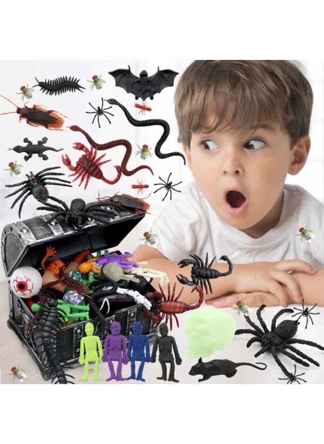 Generic Halloween Trick Toys Chest Box Chest Box Insect Set Dress Up Trick Scary Toys-Color:Style Four (130PCs)  - Image 3
