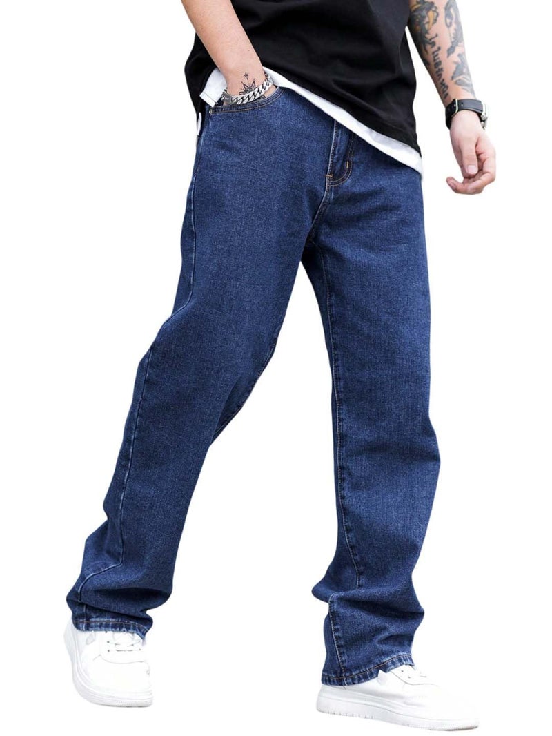 KOTTY Men's Solid Regular Fit Mid Distressed Fashionable Trendy Denim Jeans(Blue,30) - Image 1