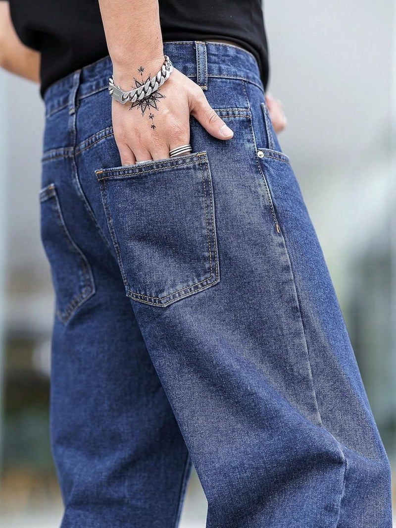 KOTTY Men's Solid Regular Fit Mid Distressed Fashionable Trendy Denim Jeans(Blue,30) - Image 4
