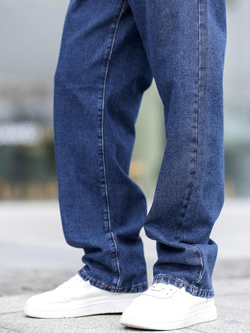 KOTTY Men's Solid Regular Fit Mid Distressed Fashionable Trendy Denim Jeans(Blue,30) - Image 5