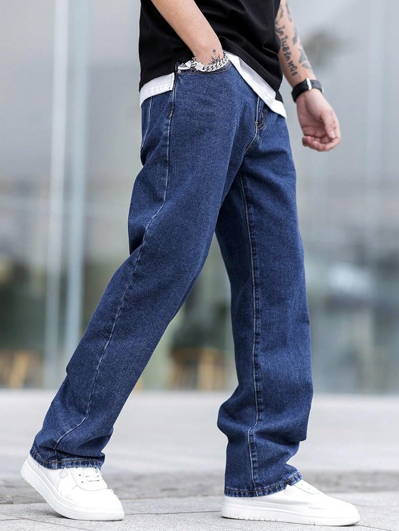 KOTTY Men's Solid Regular Fit Mid Distressed Fashionable Trendy Denim Jeans(Blue,30) - Image 2