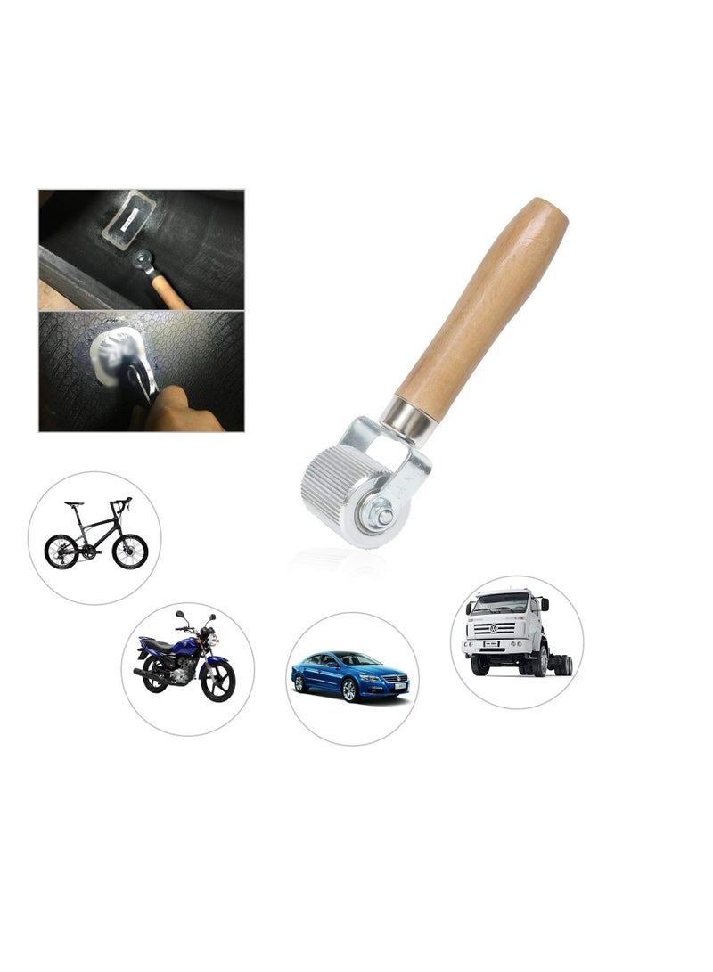 Generic Car Sound Deadening Hand Roller Sound Noise Insulation Tool 3PCS For Auto Noise Roller Car Sound Deadener Application Installation Tool Rolling Wheel Interior Accessories Working Area with Wood Handle  - Image 5
