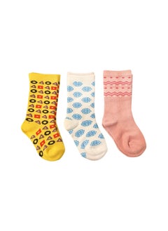 Looney Tunes Tweety Bamboo Cotton Sock - Printed (Pack Of 3) - White/Yellow/Pink 12-24M  - Image 3