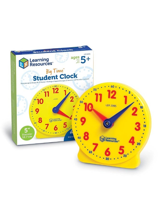 Learning Resources Learning Resources Big Time Student Clock, Teaching & Demonstration Clock, Develops Time and Early Math Skills, Ages 5+, Clock for Learning, 12 Hour,Back to School Gifts - Image 5