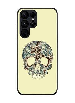 Rugged Black edge case for Samsung Galaxy S24 Ultra, Slim fit Soft Case Flexible Rubber Edges Anti Drop TPU Gel Thin Cover- Skully Tattoo