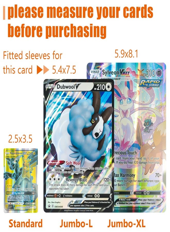 tutata Jumbo-Card-Sleeves 5.4x7.5 4 Mil Extra-Thick Big Card Protector Sleeves Jumbo Card Protector-50 Pack - Image 2