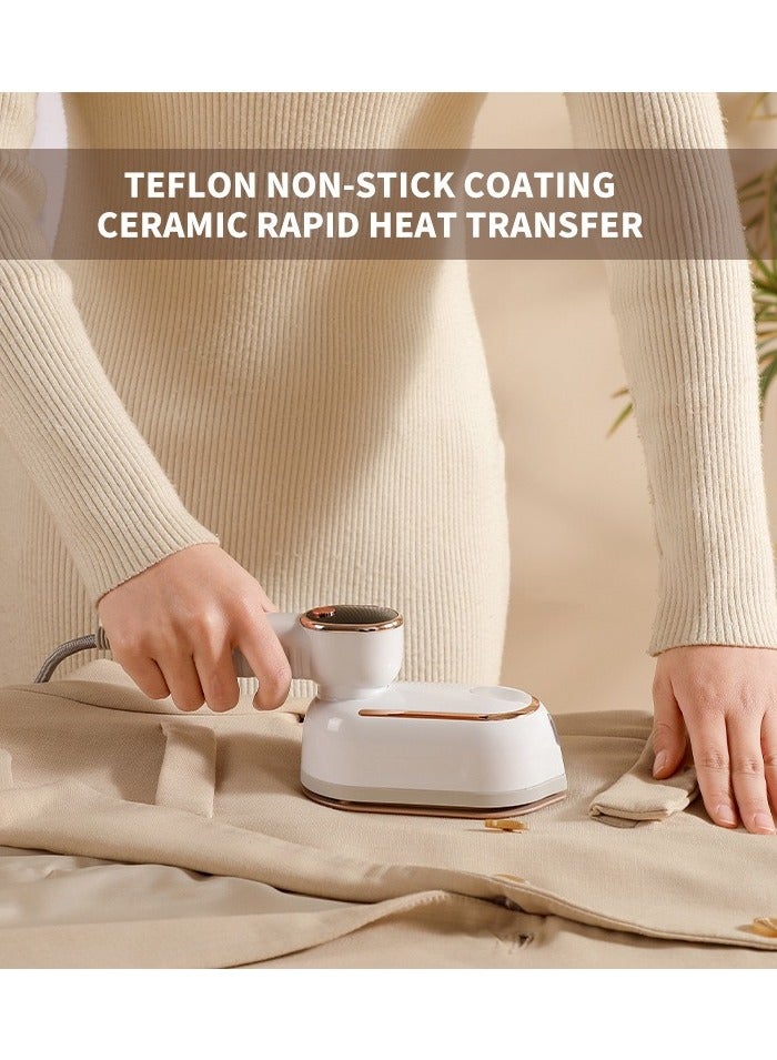 إيزي مكواة بخار محمولة – مكواة بخار للسفر، كواية بخار للسفر، مكوه ملابس بخار، 1200W تسخين سريع، 130 مل خزان المياه، شاشة LED، جاف و رطب 2 في 1، أبيض - Image 2