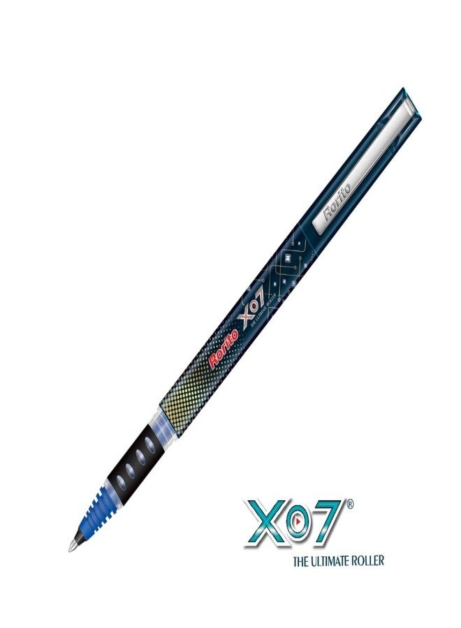 Rorito X07 XO The Ultimate Roller Pens Blue 5 & Black 2 Pcs Set of 7 Pens Waterproof Quick Dry ink gel writings. - Image 5