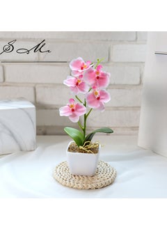 Artificial Butterfly Orchid Potted Plant JH2423 pink (plastic basin)