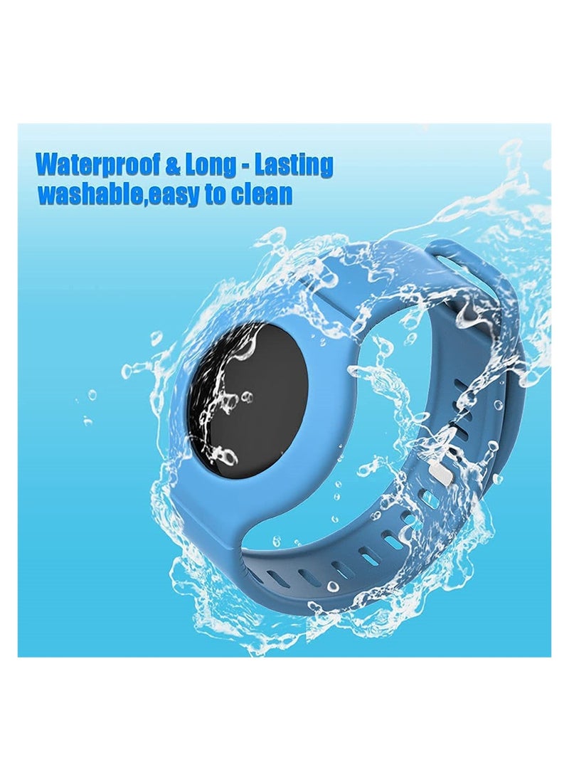 SYOSI - Wristband for Airtag, SYOSI Kids Silicone Bracelet for Airtag, 5 Pack Airtag Watch Band for Kids, Toddler, Baby, Children, Elders, Colorful, Waterproof Wristband for Apple Airtag - Image 1