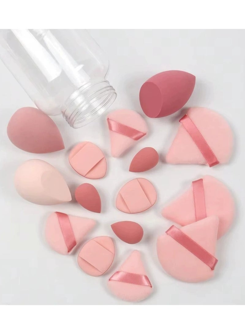 Ucanbe 15-Piece Beauty Tool Set - Loose Powder Puffs, Mini Puffs, Beauty Sponges & Cushion Puffs, Ultra-Soft Velvet, Latex-Free, Suitable for All Skin Types - Image 5
