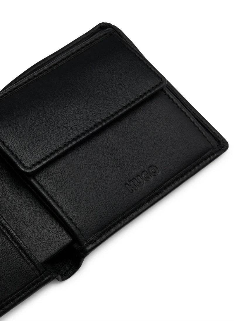 هوجو Leather billfold wallet with logo details