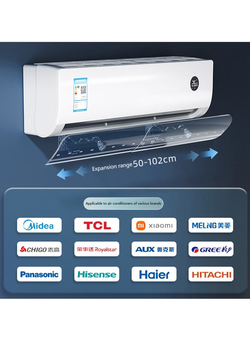 Universal anti-direct blow deflector for split air conditioners - Adjustable Angle design without drilling, invisible and compatible with all models (Quick installation)  - Image 5