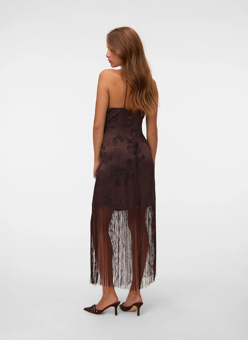 Vero Moda  Women's VMTATHIANA Short Fringe Dress for Women | Best Price UAE