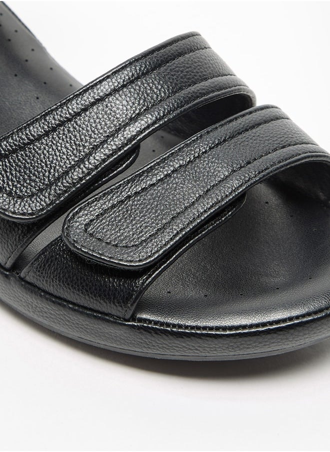 Le Confort Women Solid Open Toe Sandals with Wedge Heels and Hook and Loop Closure  - Image 5