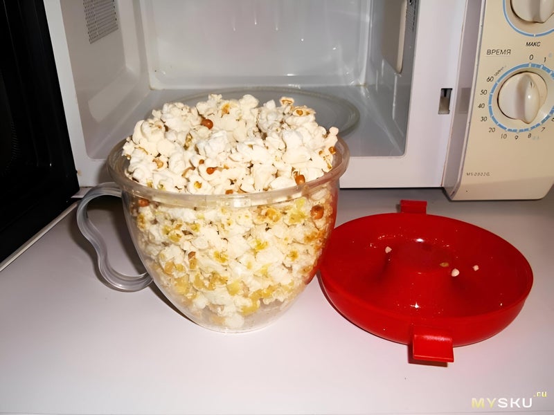 Microwave Popcorn Maker P5 Plastic, Even Heat Distribution, Multi Color, 111 Grams - Image 1
