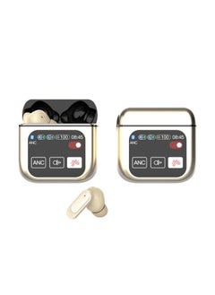 SE60 Color Screen Touch TWS Wireless Bluetooth Headset ANC Active Noise Reduction Long Endurance In-ear Headset-Color:Gold