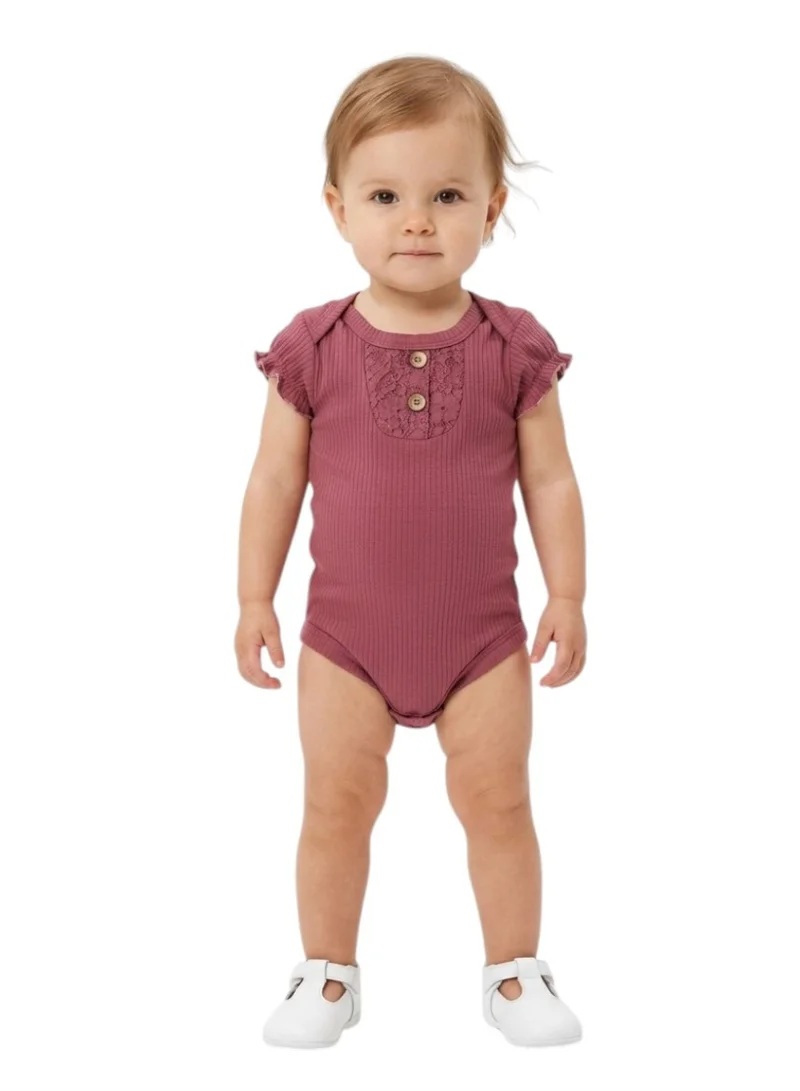بامبيميسي Summer Flower Baby  Bodysuit Short Sleeve  – 3-Piece Newborn Outfit