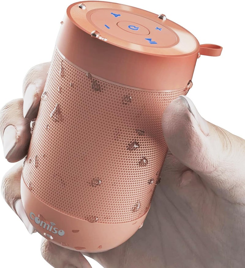 comiso Portable Bluetooth Speaker, Small Shower Speaker with IPX5 Waterproof, 360Â° HD Loud Sound, Wireless Stereo Pairing, Mini Speakers Support TF Card, Built-in Mic, Pocket Size for Travel Outdoors - Image 1