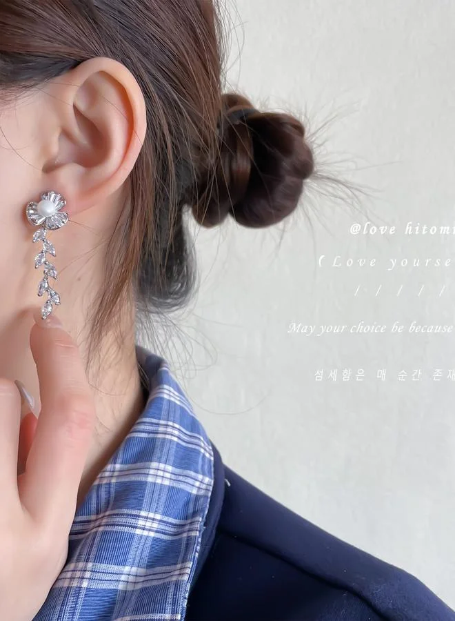 Faux Pearl Dangle Earrings