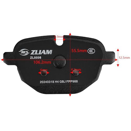 AZGIANT 4pcs Rear Disc Low Dust Quiet Ceramic Brake Pads for BMW 5 Series 520Li 520d 520i 523Li 523i 525d 528i 530d 530i 535Li 730Li X3 X4 X5 X6 Z4 - Image 3