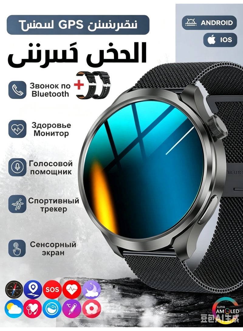 2026 Smart Watch for Men, 1.85" AMOLED Display, Bluetooth Calls, GPS, IP67 Waterproof Fitness Smartwatch - Image 1