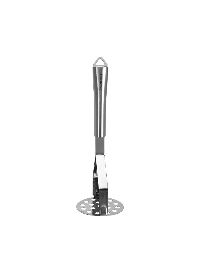 فيسمان Potato Masher 25cm with Hanging Hole, Stainless Steel Sturdy Masher Bergamo Series | Anti-Rust Steel Handle | Heavy-Duty Vegetable Masher Kitchen Tool for Potato, Avocado, Dishwasher Safe