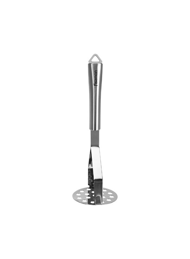 Fissman Potato Masher 25cm with Hanging Hole, Stainless Steel Sturdy Masher Bergamo Series | Anti-Rust Steel Handle | Heavy-Duty Vegetable Masher Kitchen Tool for Potato, Avocado, Dishwasher Safe - Image 2