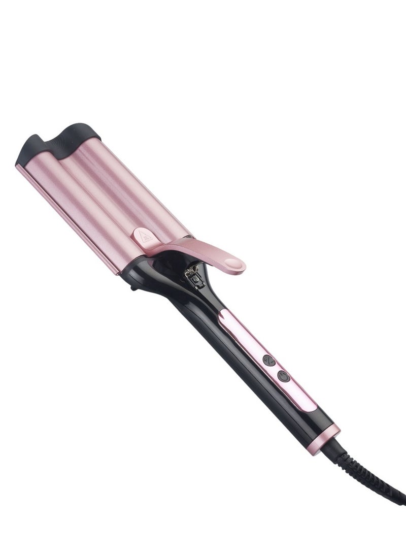3 Barrel Curling Iron, Rapid Heating Ceramic Curling Iron With Two Temperature Controls, Ceramic Curling Iron For Deep Wave Style Curling Iron Styling Tool - Image 1
