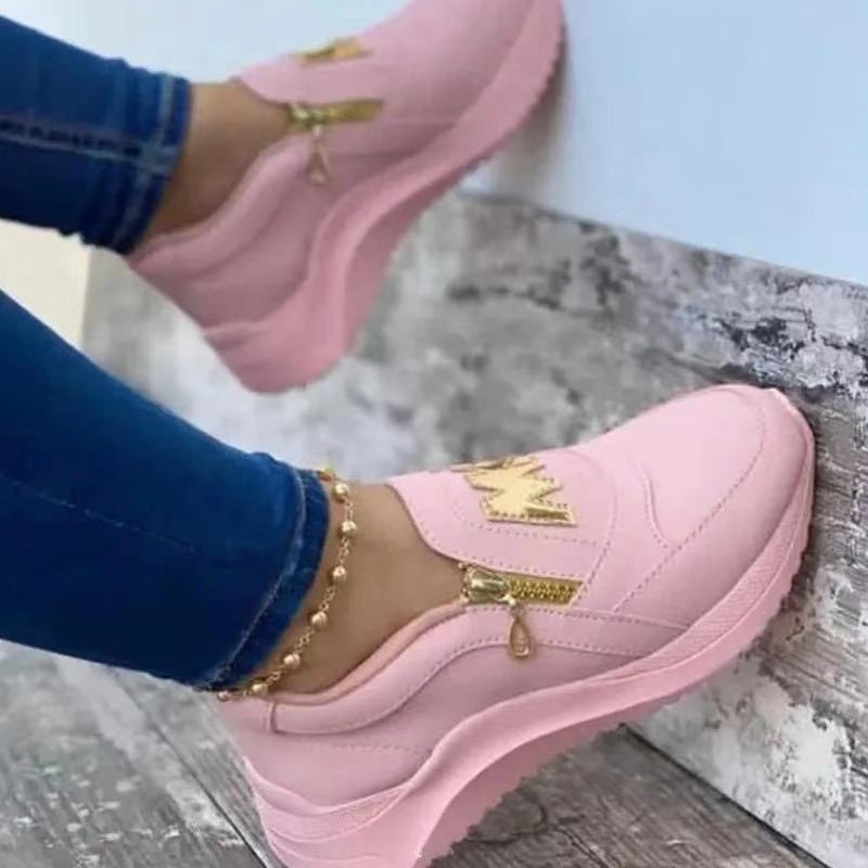 Approval 2021 New Women'S Feet With Increased Height, Fashionable Campus Cotton Shoes, Export Large Size Women'S Shoes - Image 3