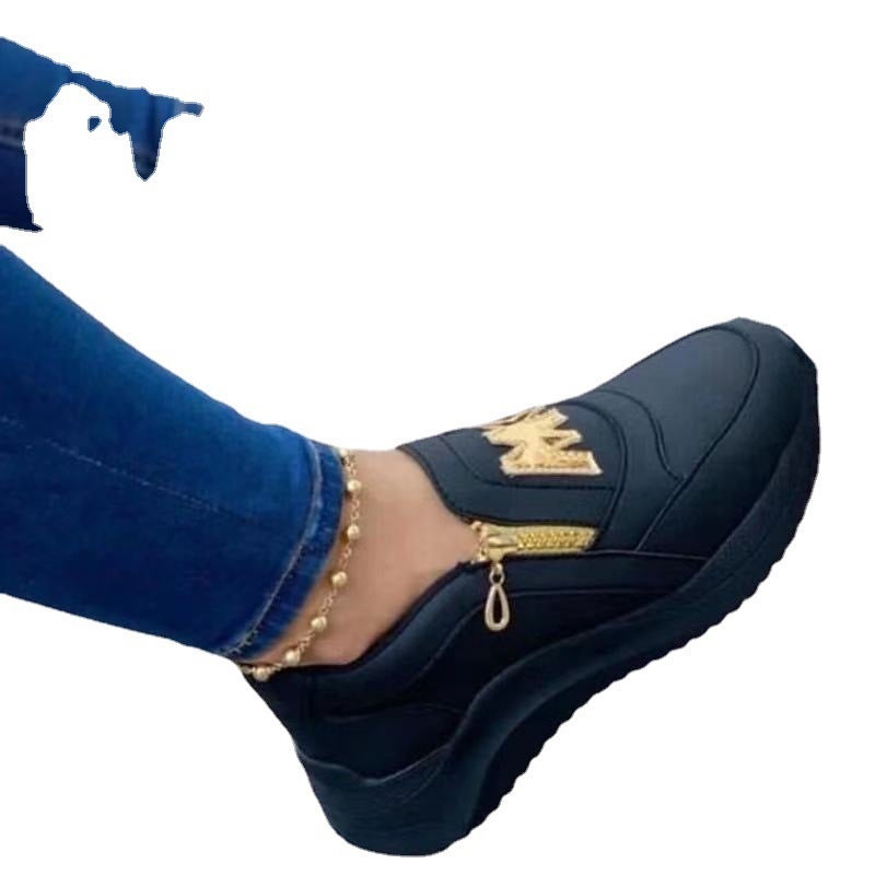 Approval 2021 New Women'S Feet With Increased Height, Fashionable Campus Cotton Shoes, Export Large Size Women'S Shoes - Image 4