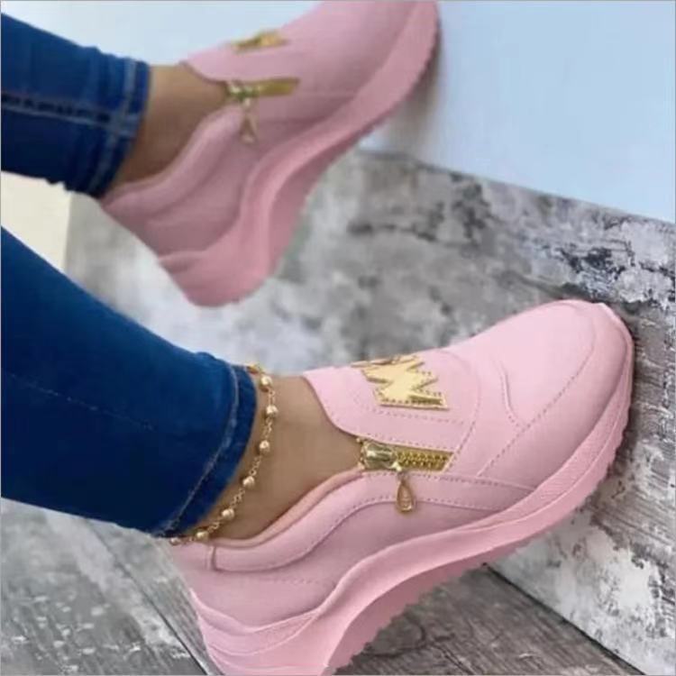 Approval 2021 New Women'S Feet With Increased Height, Fashionable Campus Cotton Shoes, Export Large Size Women'S Shoes - Image 1