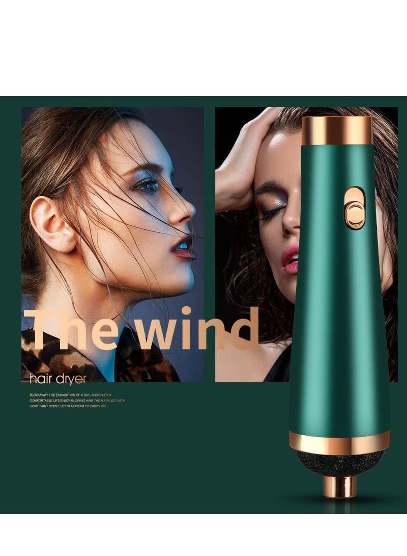 3 in 1 Hair Dryer Brushes Electric Blow Rotating Hot Air Comb For Curler Straightener Professional Negative Ionic Hair Styler (green) - Image 2