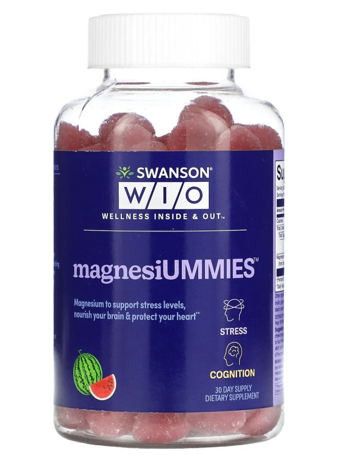 Swanson WIO MagnesiUMMIES Watermelon 120 Gummies - Image 1